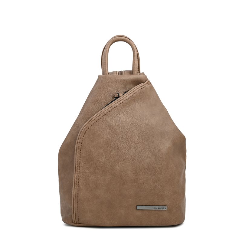AMPHORA - Mochila mediana yomy taupe
