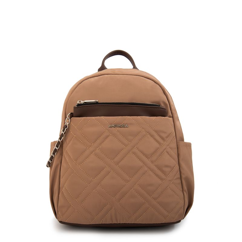 AMPHORA - Mochila grande gambia beige oscuro