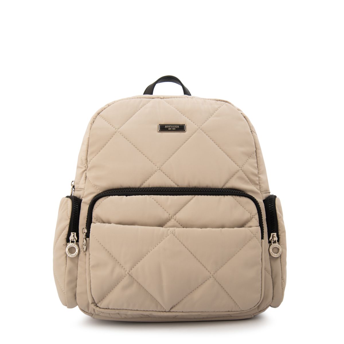 AMPHORA - Mochila laurie mediana blanco crudo