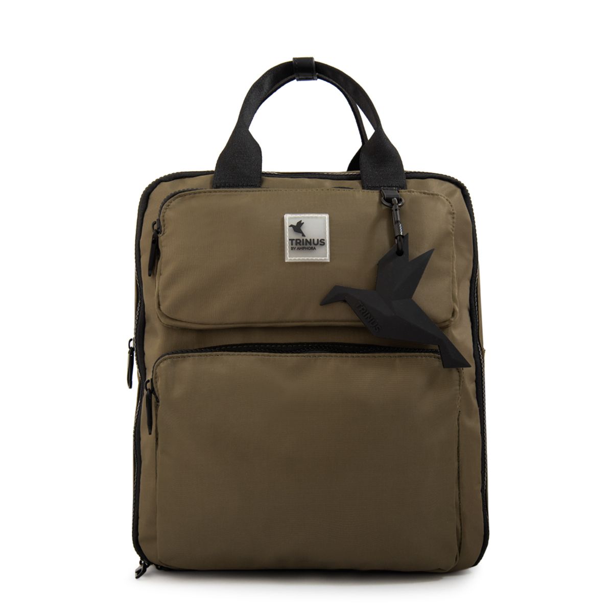 TRINUS - Mochila porta notebook mediana lorenza verde oliva