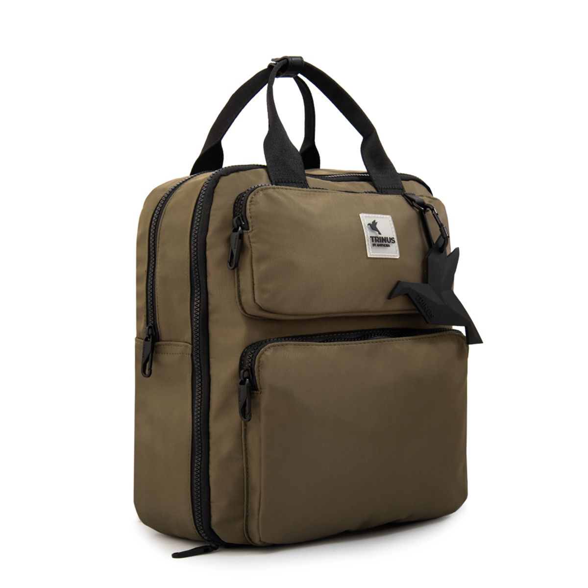 TRINUS - Mochila porta notebook mediana lorenza verde oliva