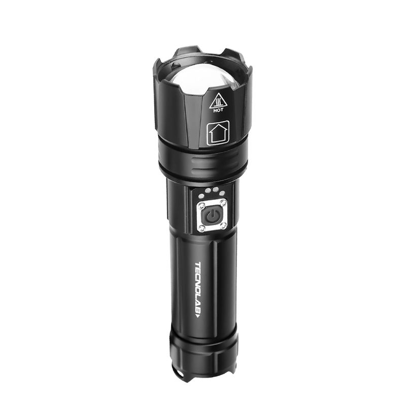 TECNOLAB - Linterna Led Zoom Telescópico 16cms Resiste Agua - PS