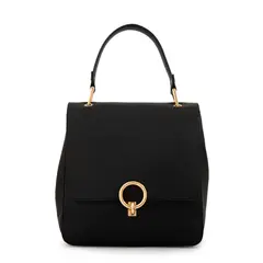 AMPHORA - Mochila con tapa libia mediana negro