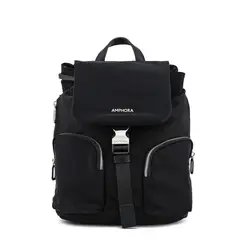 AMPHORA - Mochila con tapa mediana liberia negro