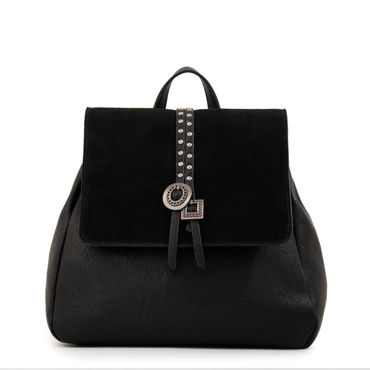 AMPHORA - Mochila con tapa indonesia pequeña negro especial