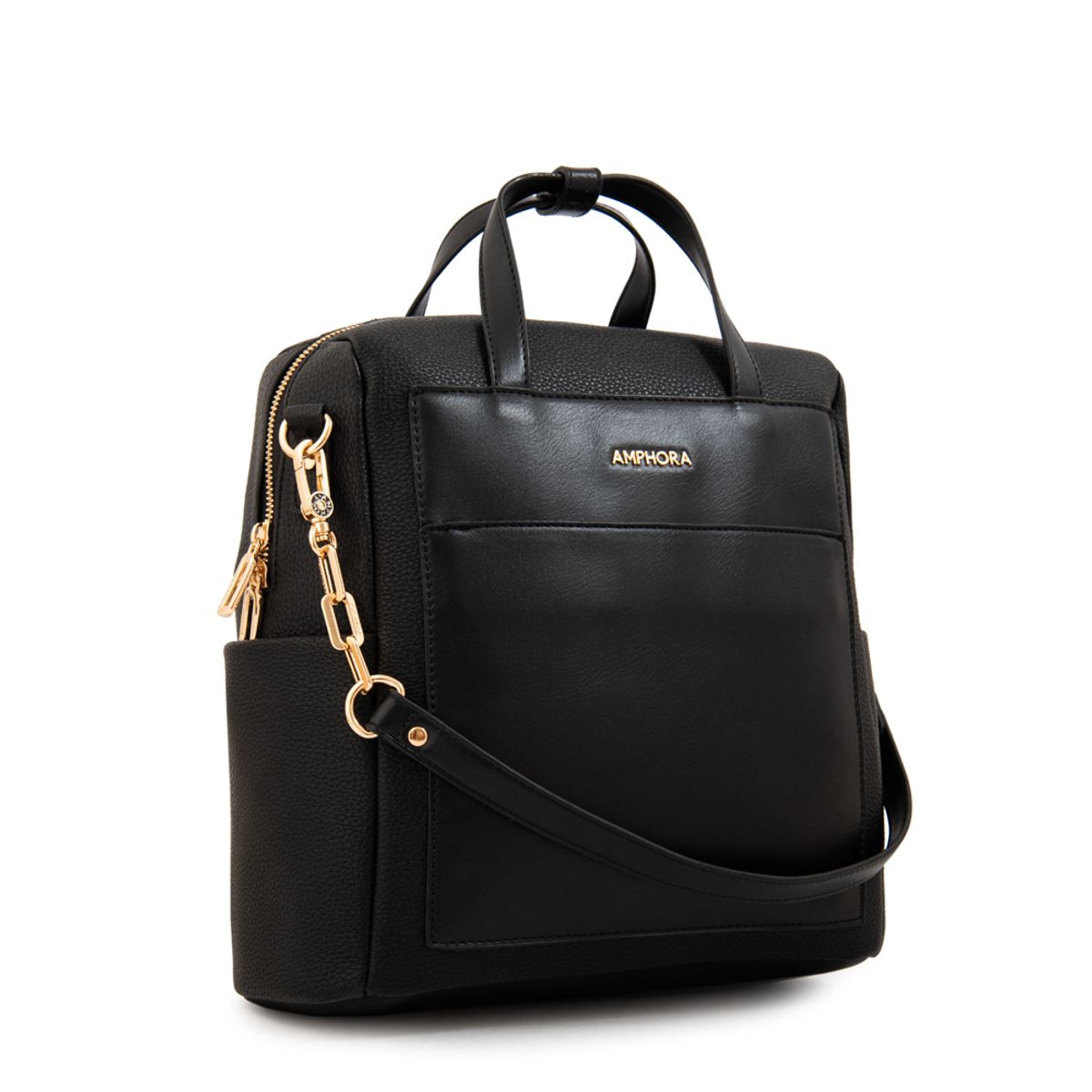 AMPHORA - Mochila madrid mediana negro