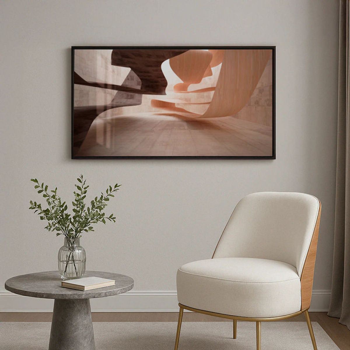 RE DECORA - Cuadro Decorativo Abstracto Roble