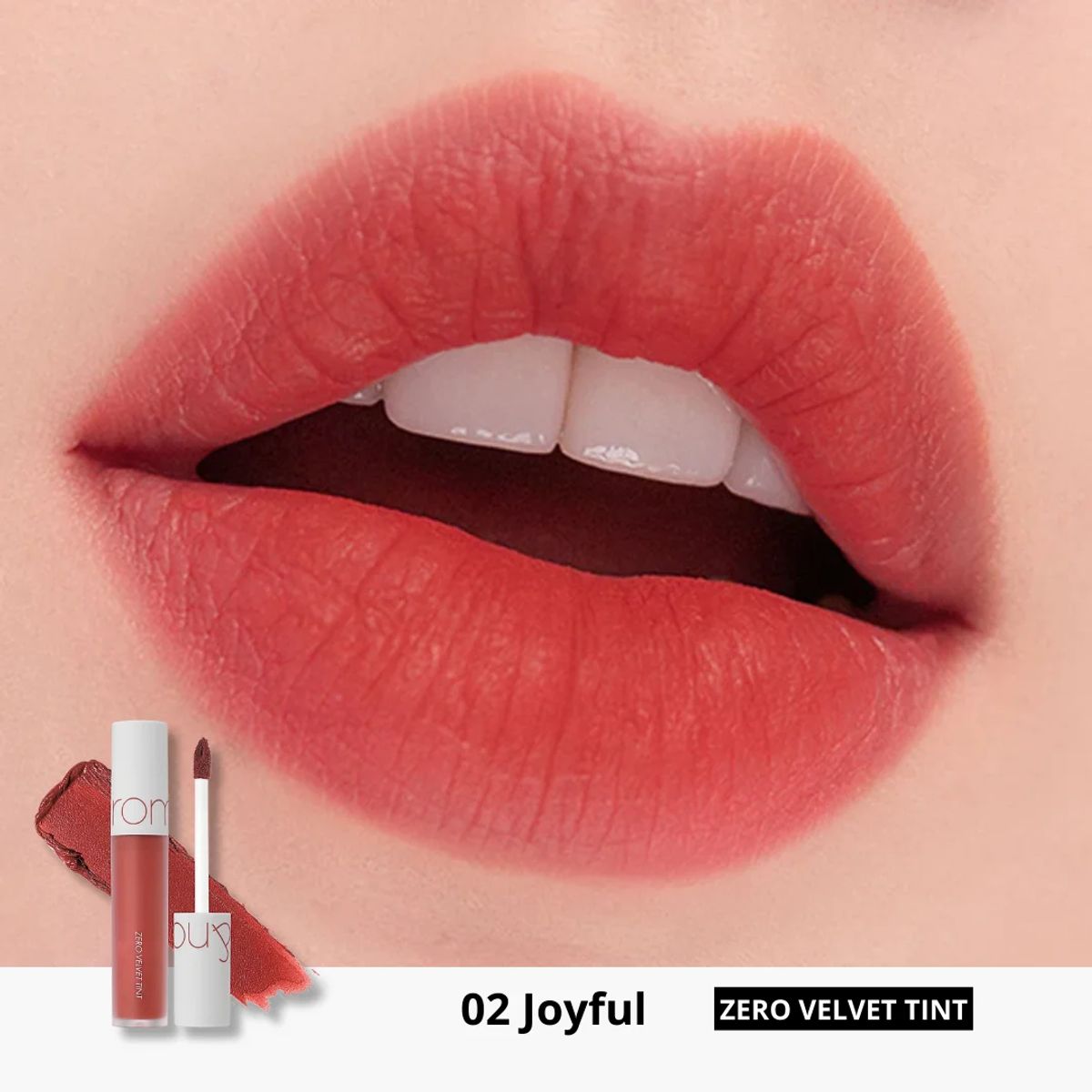 ROM&ND - Tinta Labial ZERO VELVET TINT -  02 JOYFUL
