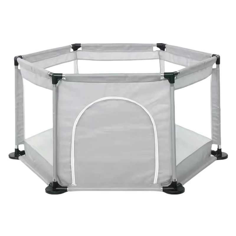 GENERICO - Corral De Seguridad Hexagonal Para Niños Gris