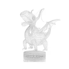 PUNTO STORE - Lámpara Espantacuco Usb Led 3d Para Niños Dinosaurio - Ps