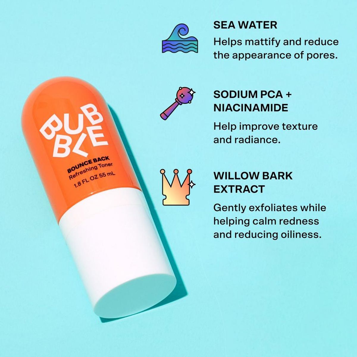 BUBBLE - Bounce Back Toner Facial en Spray 55ml Bubble