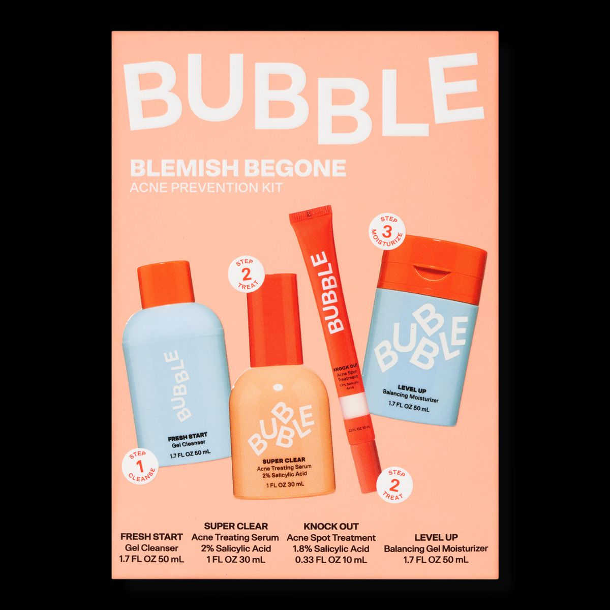 BUBBLE - Blemish Begone Kit Preventivo Anti‑Acné Bubble