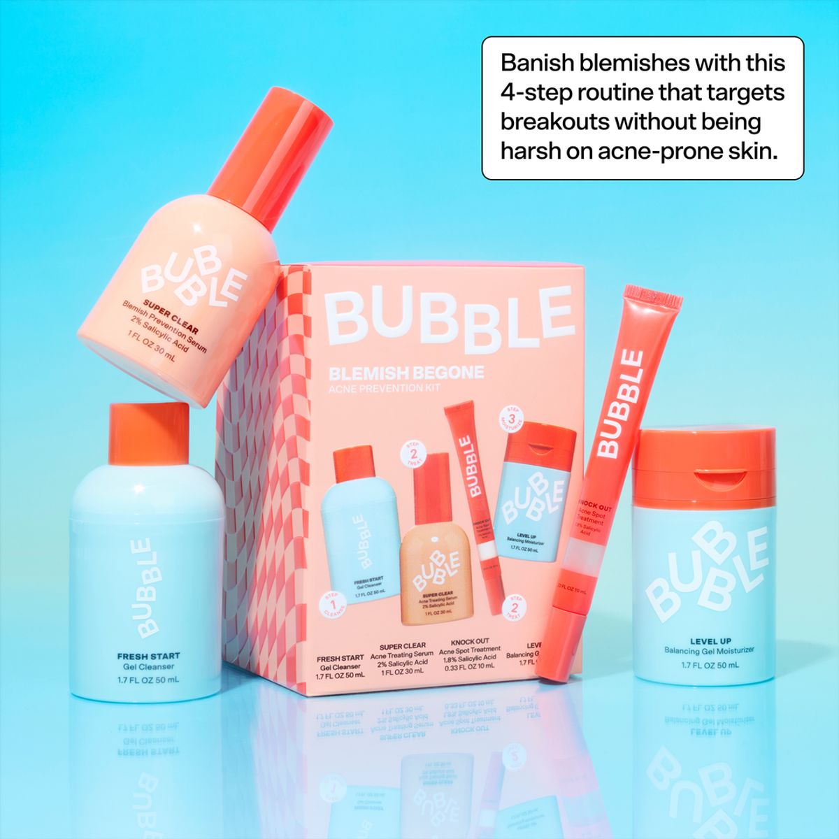 BUBBLE - Blemish Begone Kit Preventivo Anti‑Acné Bubble