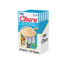 INABA - Churu Cat Atún y Vieira 14g x4 - Pack 6 Unidades