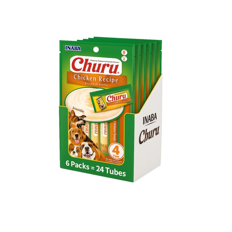 INABA - Churu Dog Pollo 14g x4 - Pack 6 Unidades