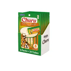 INABA - Churu Dog Pollo 14g x4 - Pack 6 Unidades