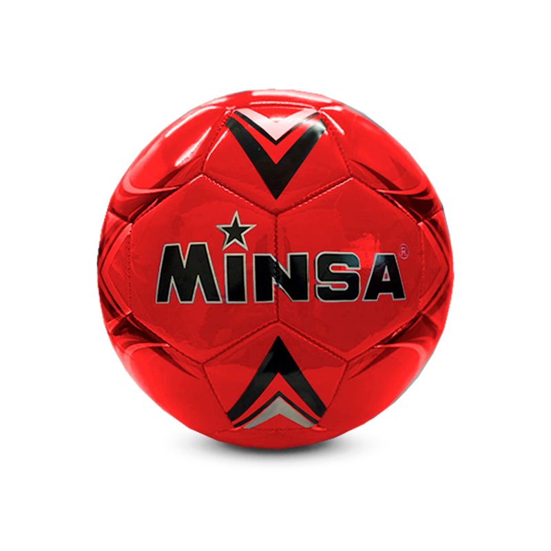 GENERICO - Balon Minsa - Futbol Modelo 8833 #5 - Rojo