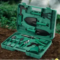 GENERICO - Set de Herramientas de Jardinería 10 Piezas con Maleta