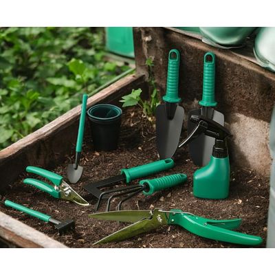 Imagen 2 del producto Set de Herramientas de Jardinería 10 Piezas con Maleta
