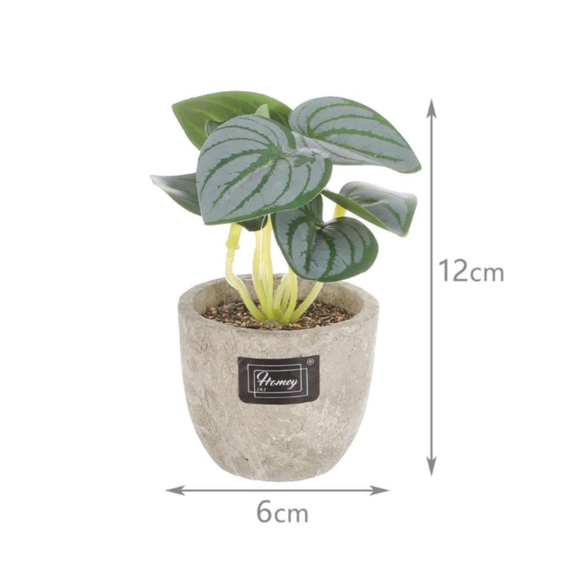 HOMEY - Pack De 4 Macetas Con Planta Artificial, Marca Homey