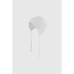 COLLOKY - Capota Tejida Blanca de Bebé de New born talla Única