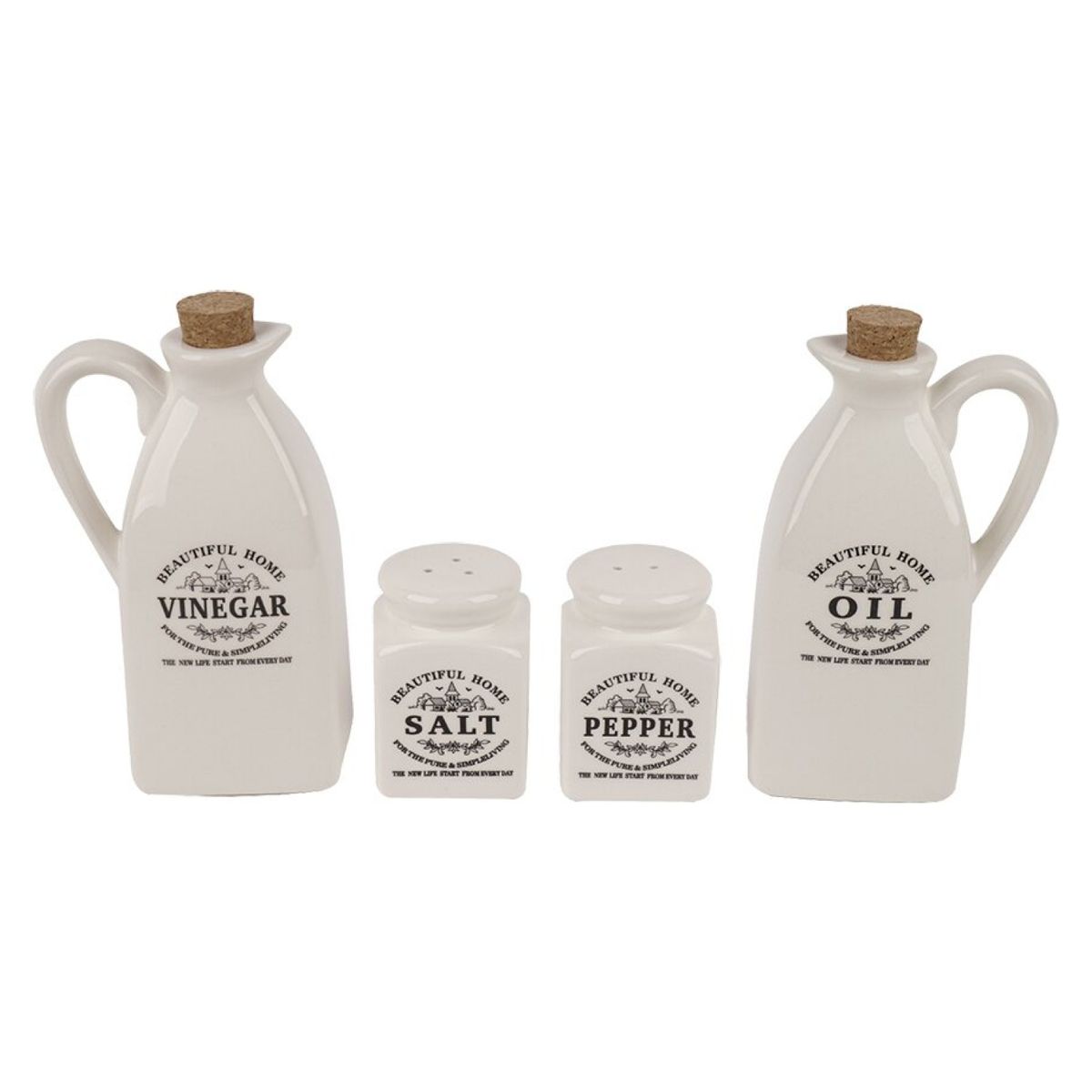 HOMEWELL - Alcuza De Cerámica De 4 Piezas