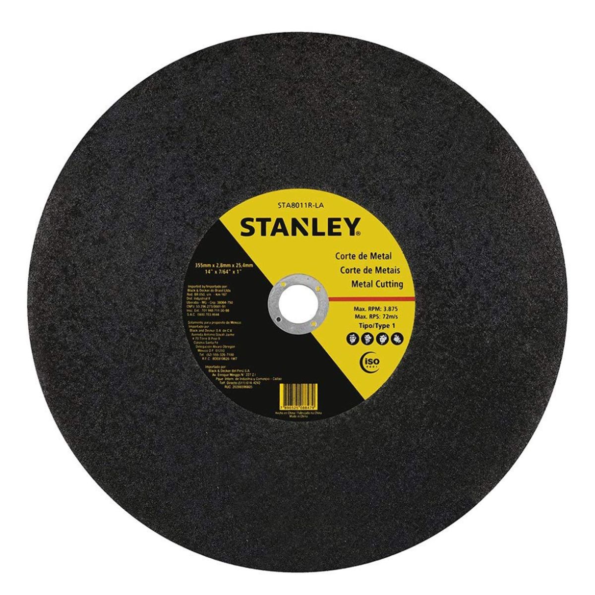 STANLEY - Caja 10Und. Disco Corte Metal 14 Eje 1 Stanley Sta8011R-LA