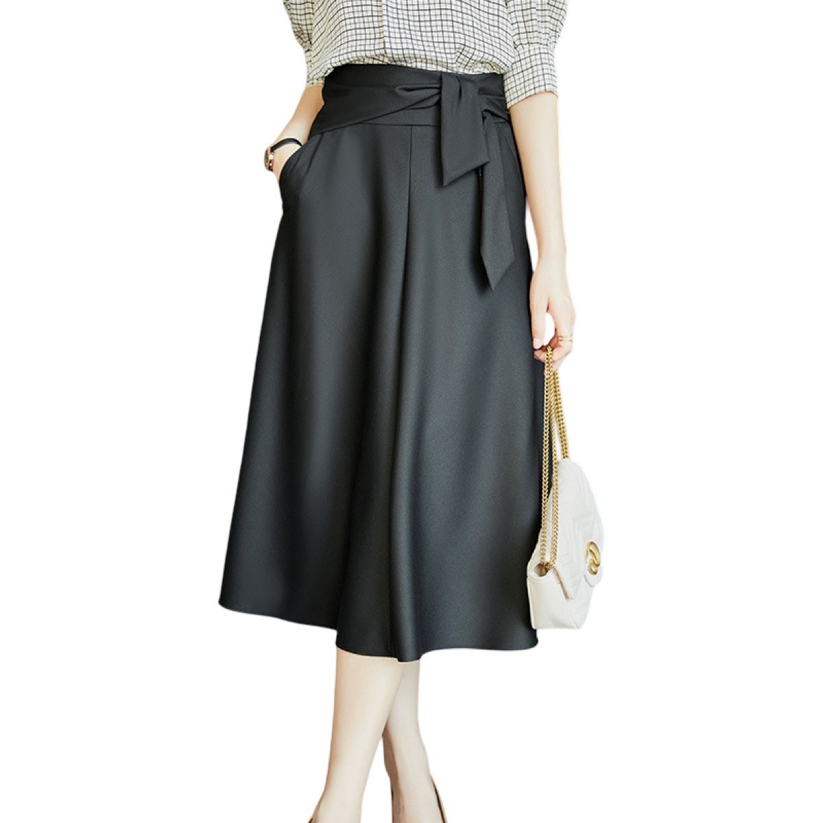 AAYO MODA - Falda Larga Maxi Mujer con Bolsillo  Tela Sofía Nacional Talla Única