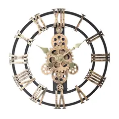 EKOL TACTICA MILITAR - Reloj De Pared Números Romanos Espalda Abierta Elegante