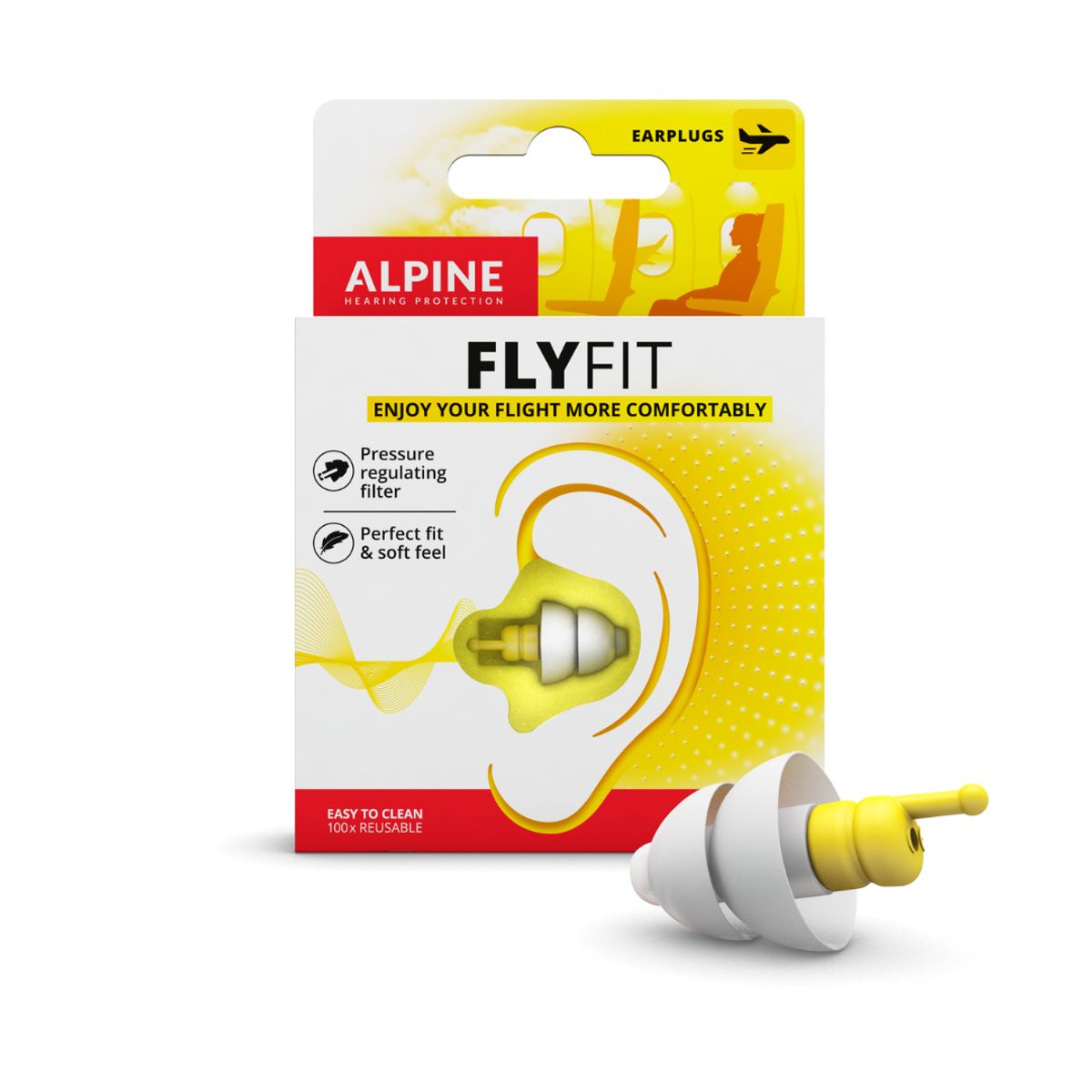 ALPINE - Protectores Auditivos Alpine FlyFit  Vuela cómodo sin dolor de oídos