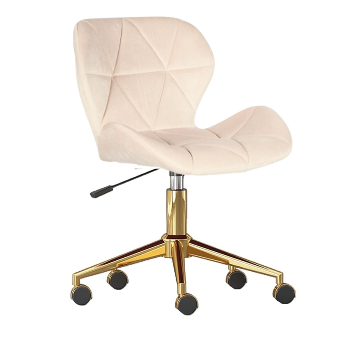 PANDALINO - Silla Oficina Escritorio Rubik - Giratoria- Ergonómica - Felpa Beige