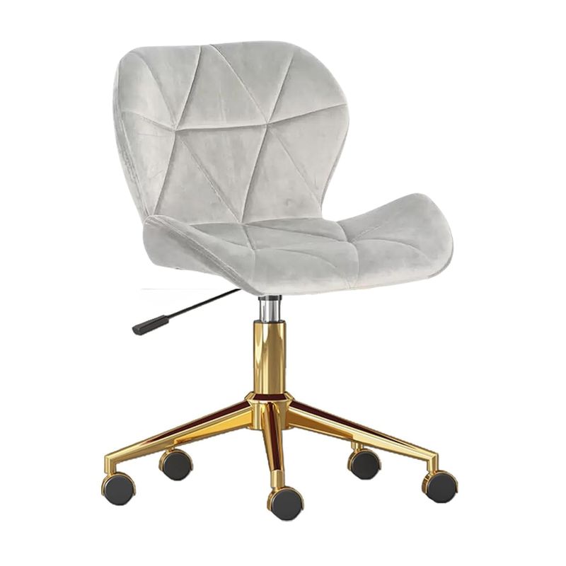 PANDALINO - Silla Oficina Escritorio Rubik - Giratoria- Ergonómica - Felpa Gris