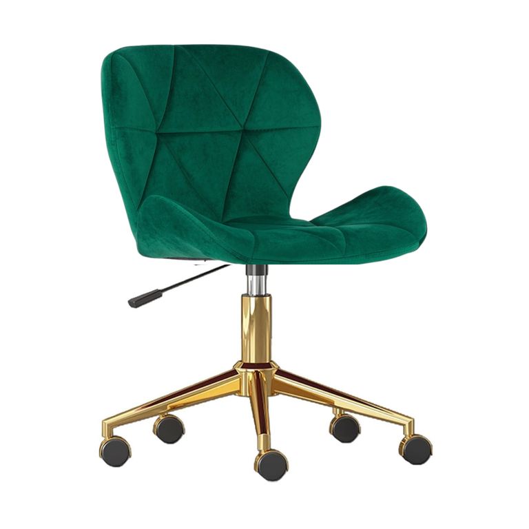 Silla Oficina Escritorio Rubik - Giratoria- Ergonomica - Felpa Verde Verde bosque