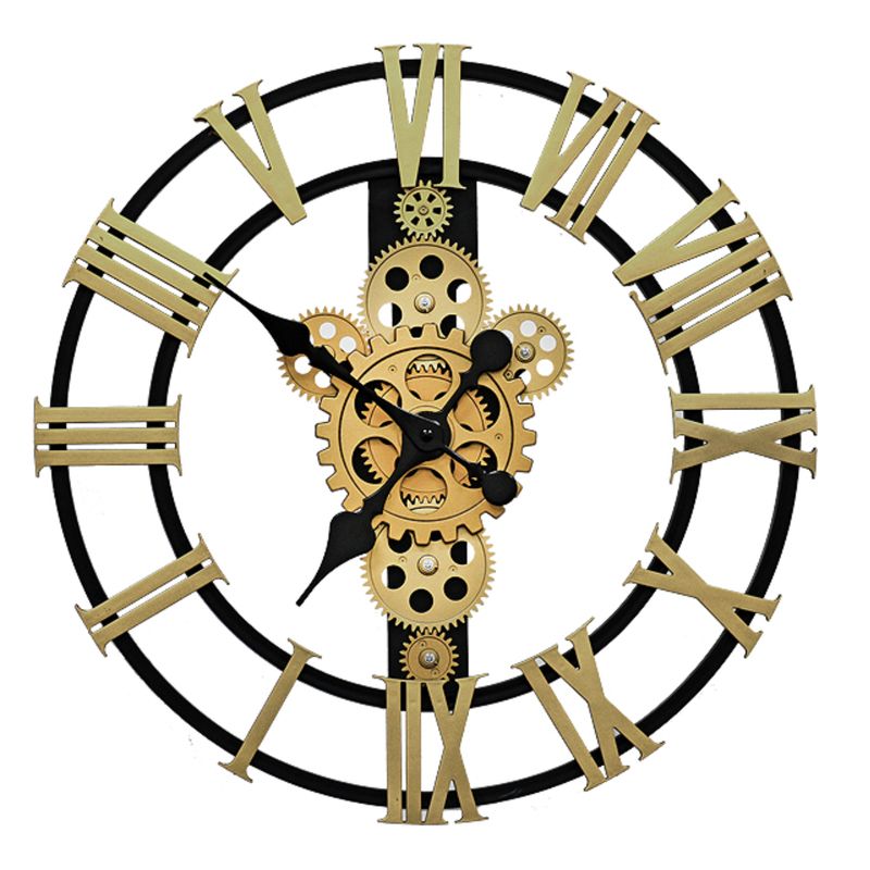 EKOL TACTICA MILITAR - Reloj De Pared Números Romanos Espalda Abierta Elegante