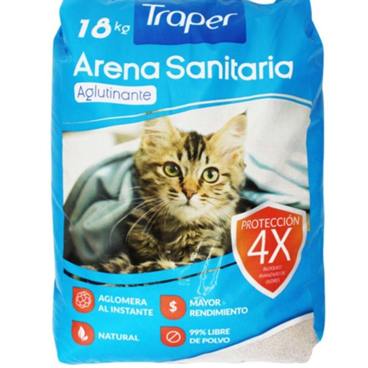 TRAPER - Arena Sanitaria Aglutinante 18 Kilos