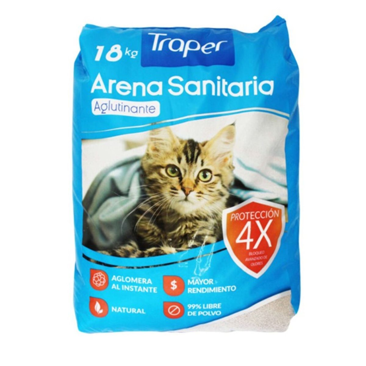 TRAPER - Arena Sanitaria Aglutinante 18 Kilos