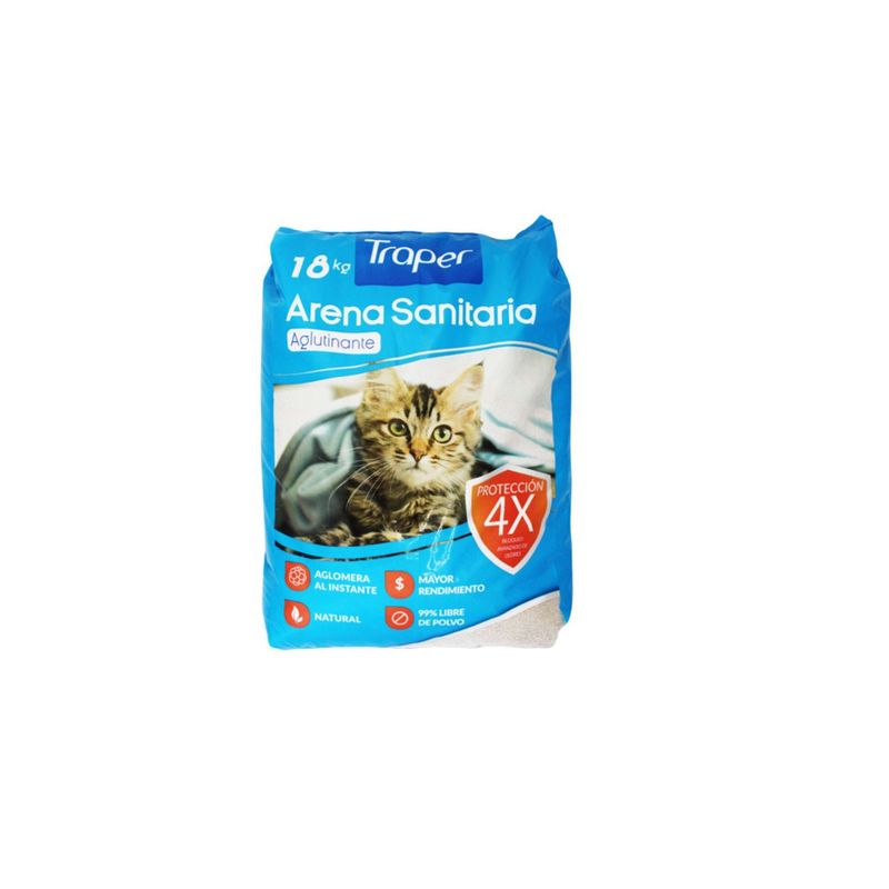 TRAPER - Arena Sanitaria Aglutinante 18 Kilos