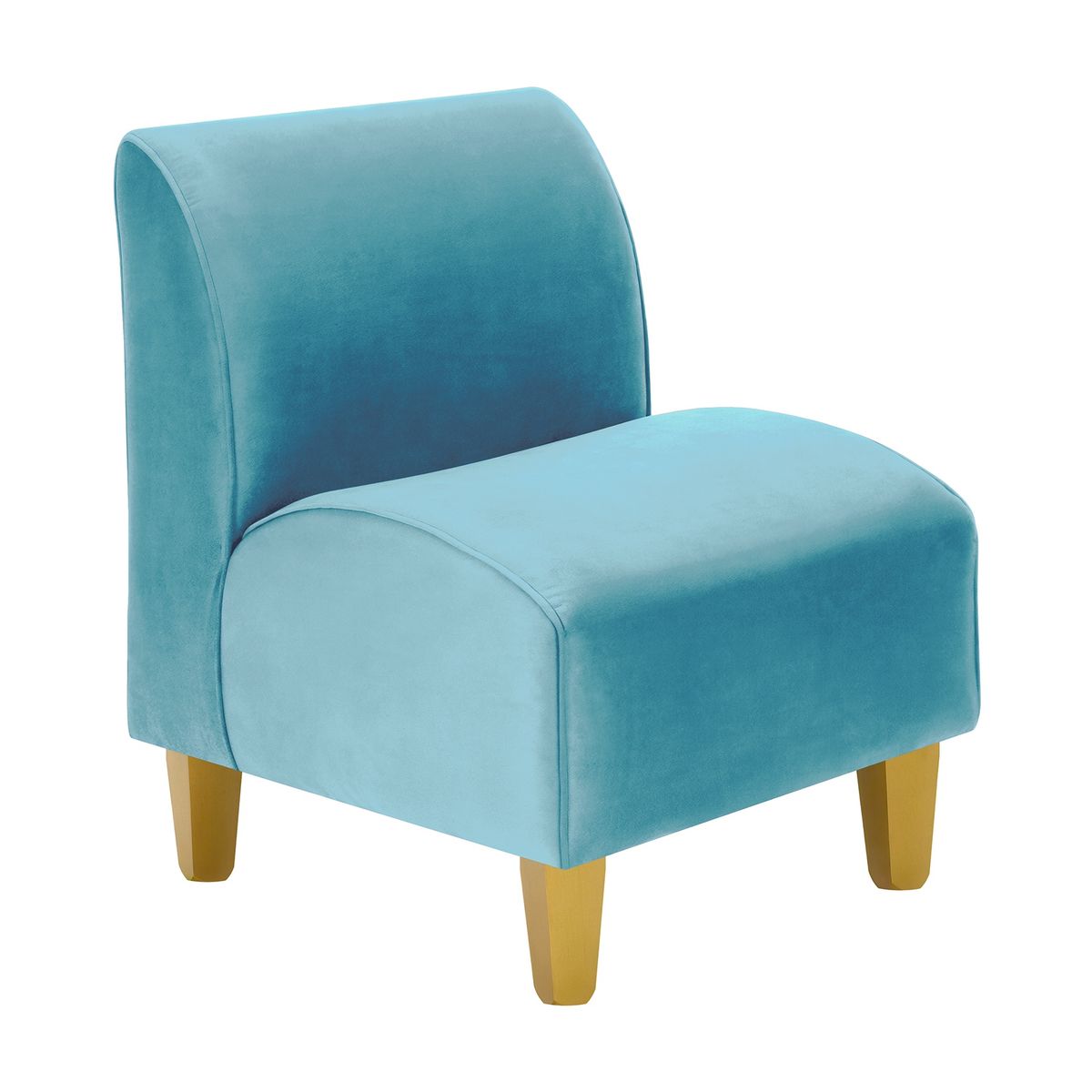 BODEVIR - Poltrona Soft 1C Felpa 01 Turquesa