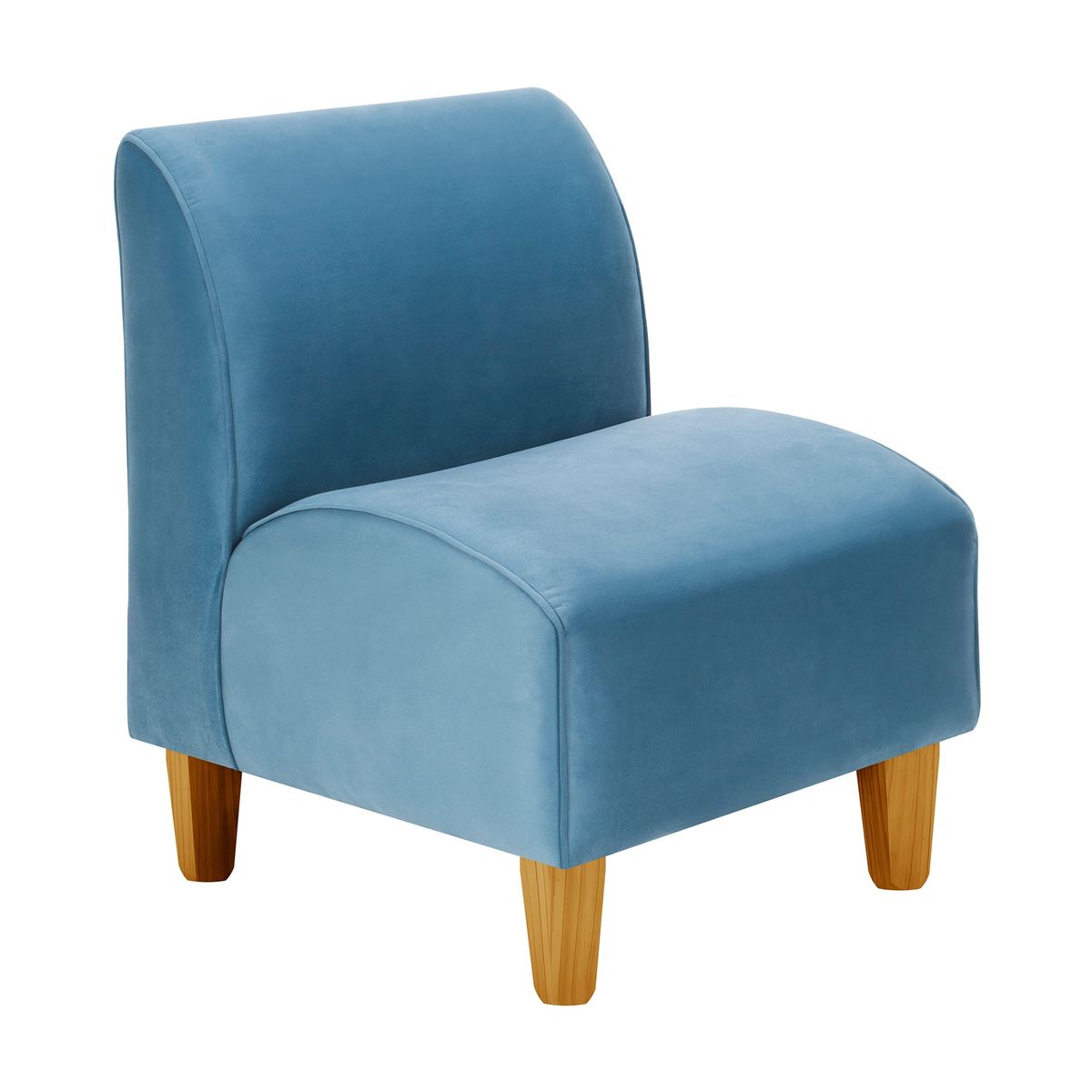 BODEVIR - Poltrona Soft 1C Felpa 04 Azul Petroleo