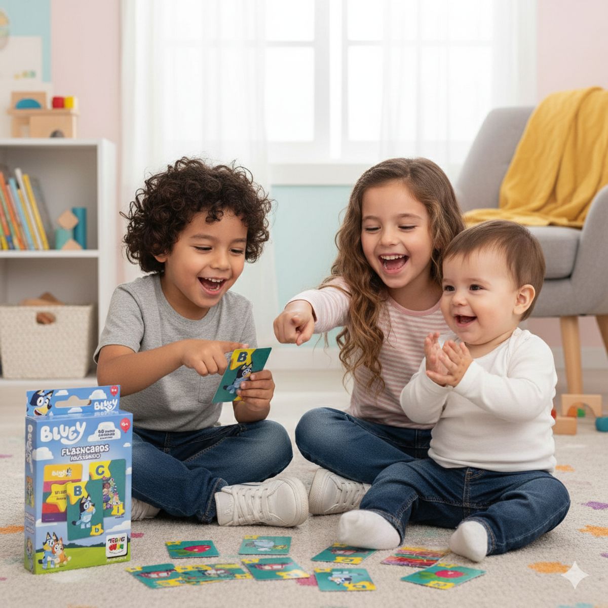 BLUEY - Juego Educativo Flash Cards Abecedario - Bluey