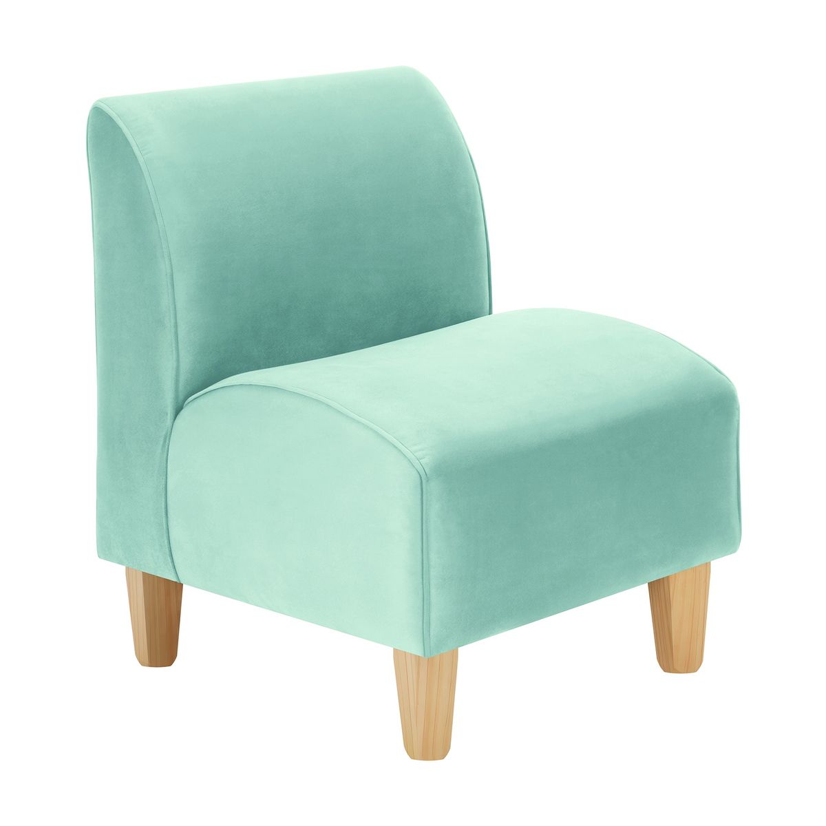 BODEVIR - Poltrona Soft 1C Felpa 05 Verde Agua