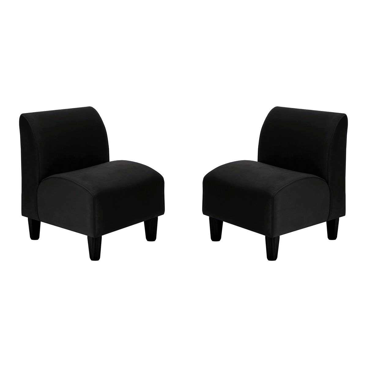 BODEVIR - Set Poltrona Soft 1C Felpa 00 Negro