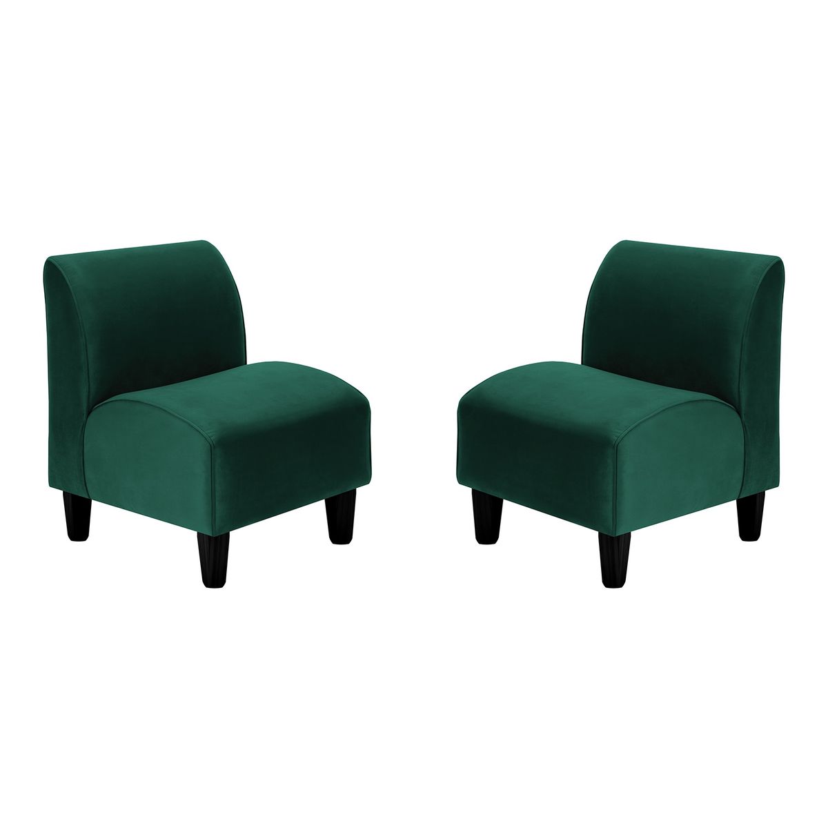 BODEVIR - Set Poltrona Soft 1C Felpa 00 Verde Botella.