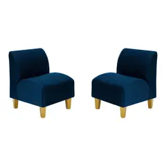 BODEVIR - Set Poltrona Soft 1C Felpa 01 Azul Marino
