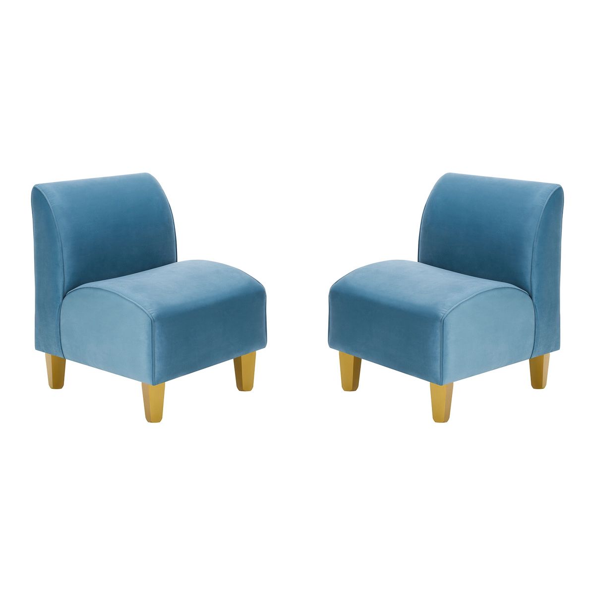 BODEVIR - Set Poltrona Soft 1C Felpa 01 Azul Petroleo