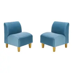 BODEVIR - Set Poltrona Soft 1C Felpa 01 Azul Petroleo