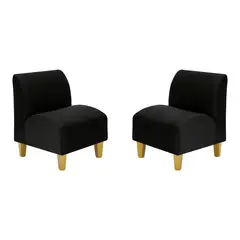 BODEVIR - Set Poltrona Soft 1C Felpa 01 Negro