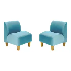 BODEVIR - Set Poltrona Soft 1C Felpa 01 Turquesa