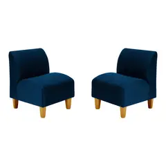 BODEVIR - Set Poltrona Soft 1C Felpa 04 Azul Marino