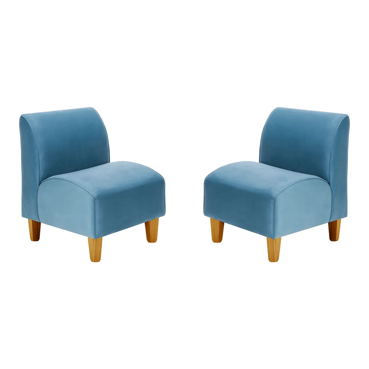 BODEVIR - Set Poltrona Soft 1C Felpa 04 Azul Petroleo